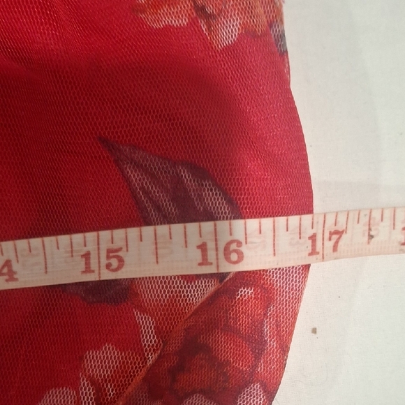 Candalite Wome's Floral Red Maxi Dress Size M - Picture 5 of 9